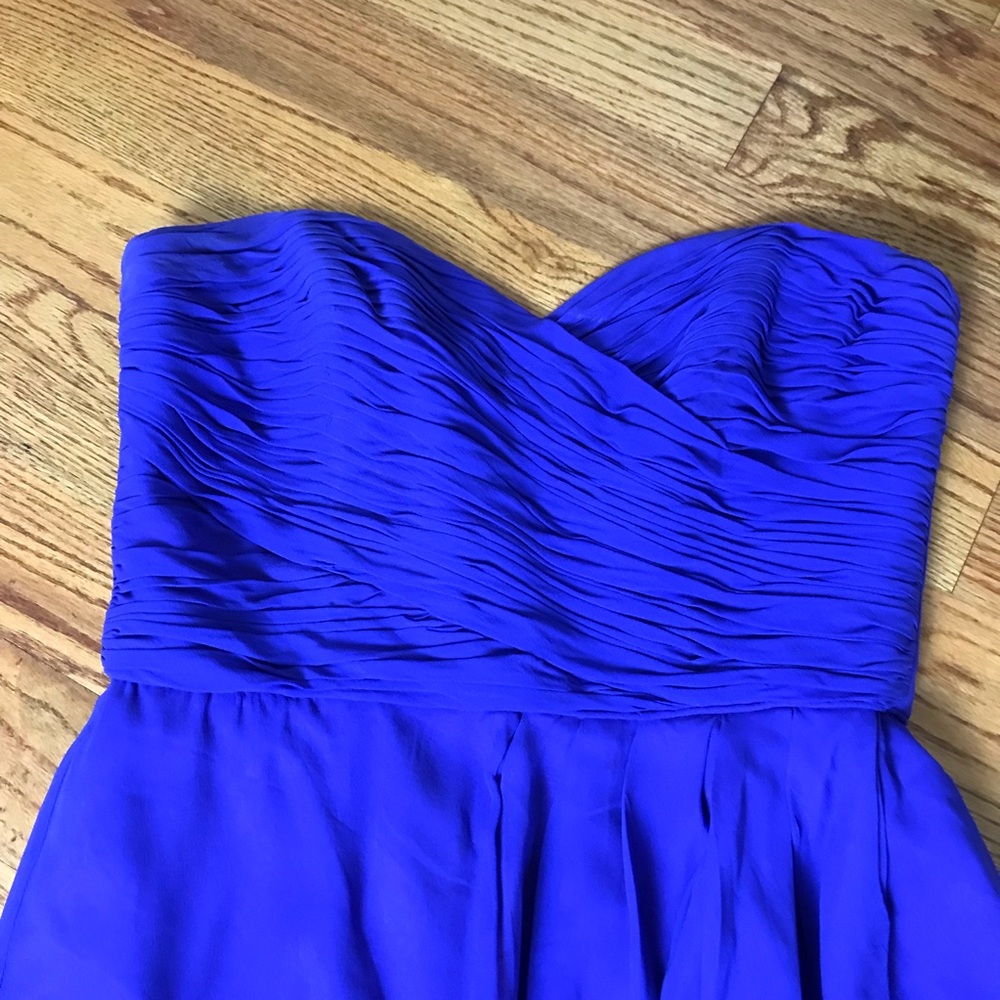 Vintage Kathryn Conover Purple Silk Strapless Dress - Picture 3 of 9
